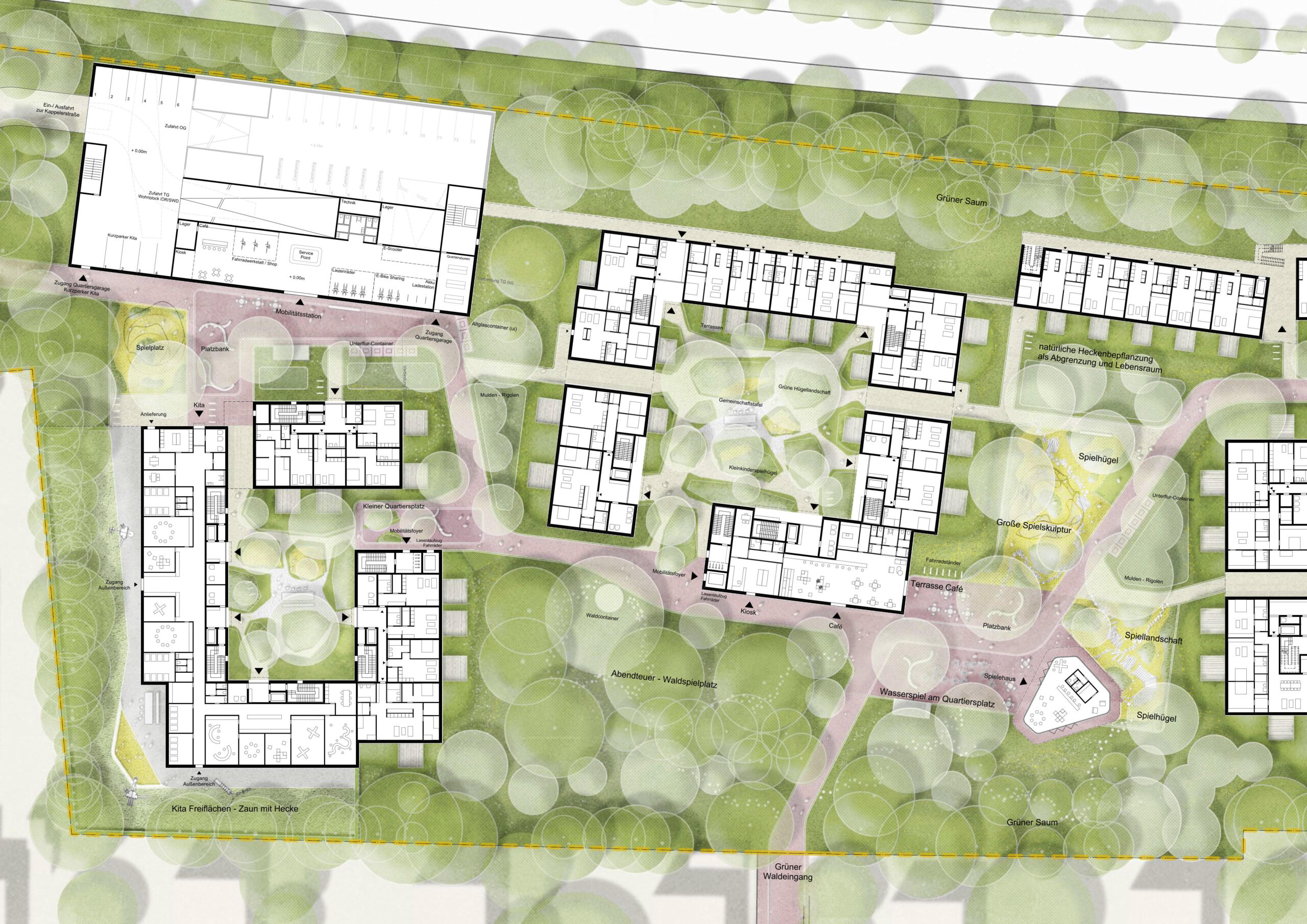 Grundriss EG Landschaftsarchitektur GV Benrath Simon Quindel