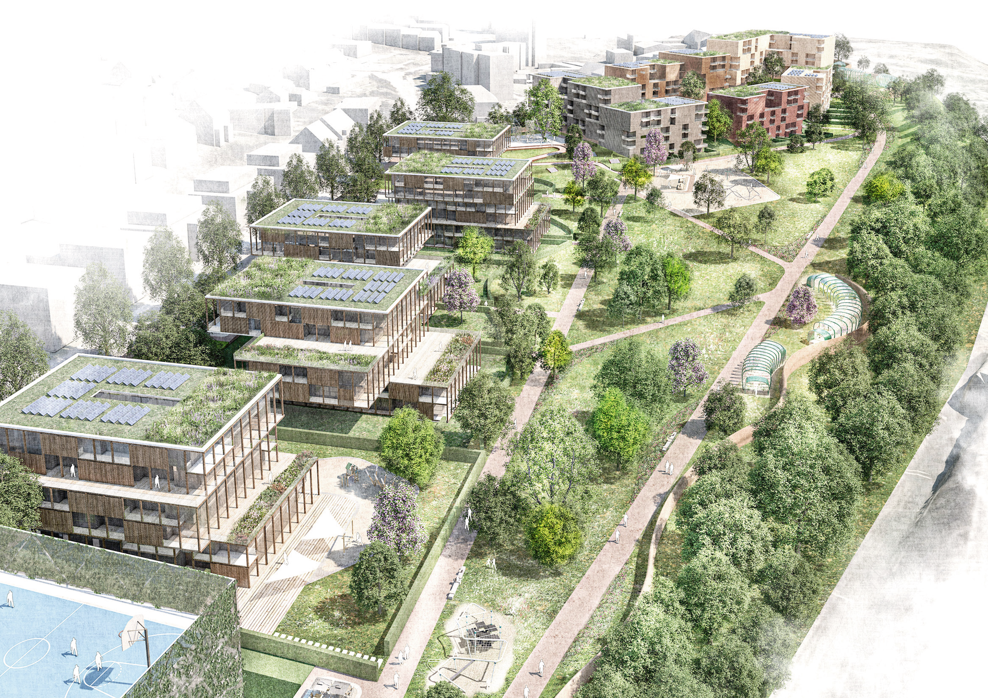 Landschaftsarchitektur Wuppertal Lokschuppen Simon Quindel_Vogelperspektive